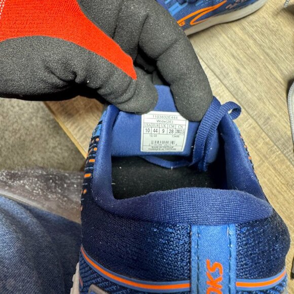 Brooks Glycerin GTS 20 Blue/Orange Athletic Shoes Men's Size 10 - Picture 5 of 7